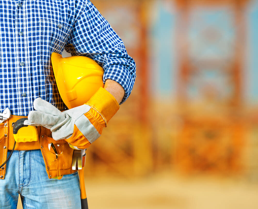 worker on construction site