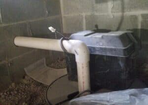 installed sump pump