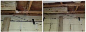 cracked wall before & after repair