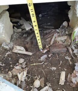 crawl space entrance with no door