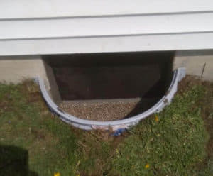 crawl space entry with steel door