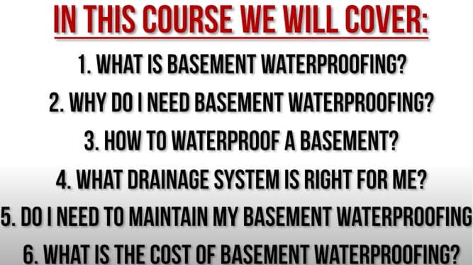 4. Take our Online Basement Waterproofing Course