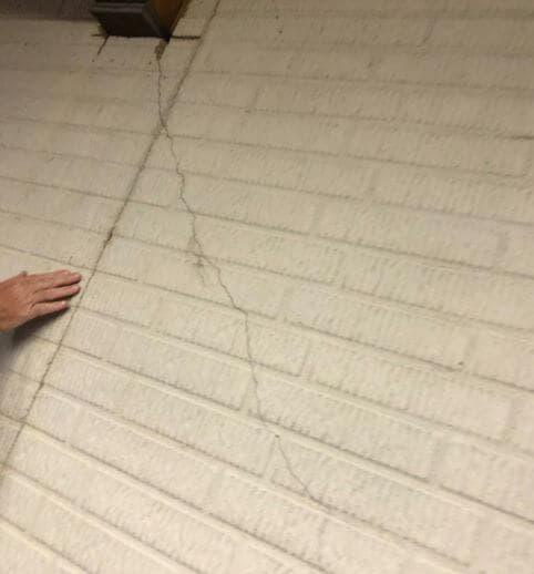 crack in basement wall