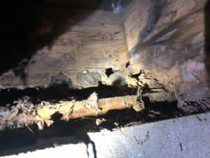 rotting floor beam