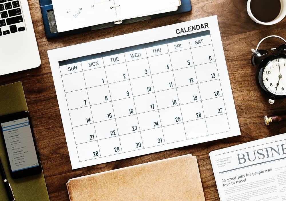 desk calendar