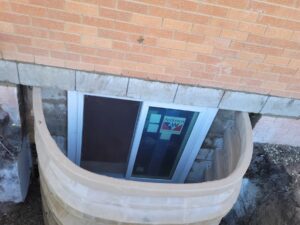 egress window with lintel