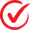 red checkmark